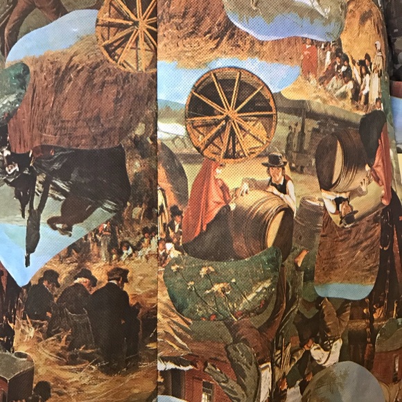 Vintage novelty Prairie print shirt dress - Picture 4 of 5